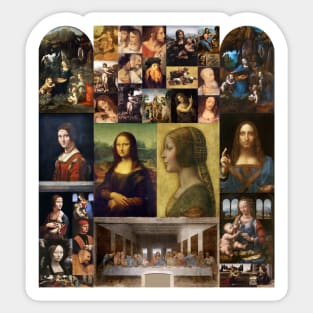 Leonardo Da Vinci Mosaic Sticker